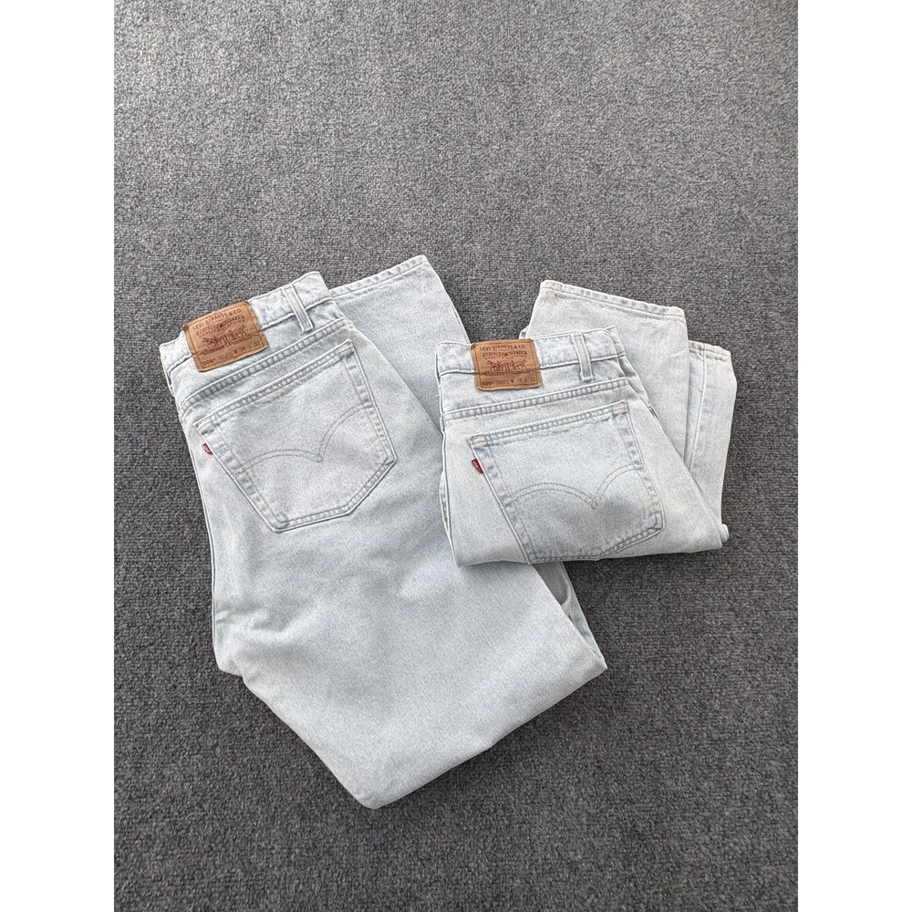 Vintage Levis 505 Jeans Mens 38x32 Light Wash Blue Straight Leg Made USA 90s Lot
